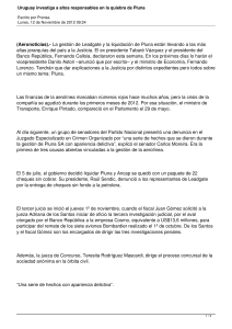 Uruguay investiga a altos responsables en la quiebra de Pluna