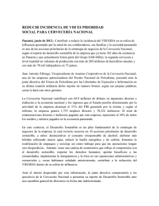 reducir incidencia de vih es prioridad social para cervecería nacional
