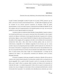 Sobre la muestra, Julio Ramos