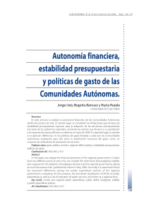 Autonomía financiera, estabilidad presupuestaria y