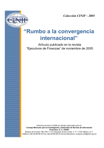 Rumbo a la convergencia internacional