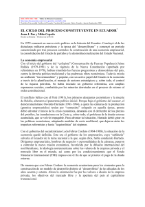 1. EL CICLO DEL PROCESO CONSTITUYENTE EN ECUADOR
