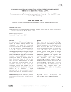 DESARROLLO FINANCIERO, ACUMULACIÓN DE CAPITAL