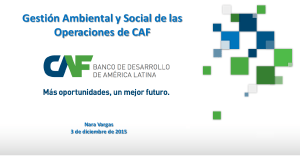 Gestion Ambiental y Social de Operacione CAF