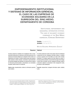empoderamienTo insTiTucional y sisTemas de información
