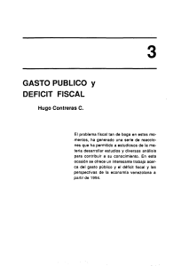 GASTO PUBLICO Y DEFICIT FISCAL