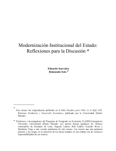 Modernización Institucional del Estado: Reflexiones para la Discusión