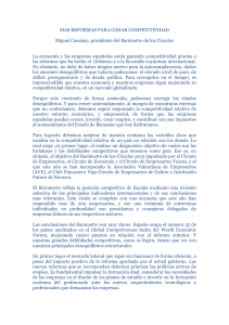 MAS REFORMAS PARA GANAR COMPETITIVIDAD Miguel