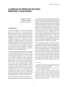 La Brecha de Producto en Chile: Medición y Evaluación