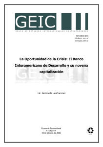 La Oportunidad de la Crisis: El Banco Interamericano de Desarrollo