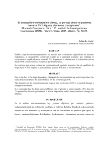 El desequilibrio comercial en México, ¿o por qué ahora no