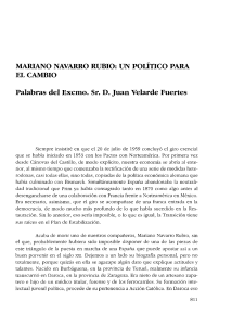 Mariano Navarro Rubio: un político para el cambio