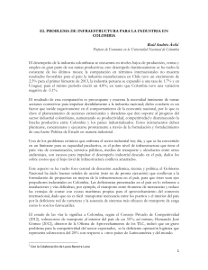 2. El problema de infraestructura para la industria en Colombia.