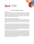 Declaración de GSEF2016 en Montreal