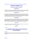 DECRETO NUMERO 40-74 Ley Obligatoria de Fomento