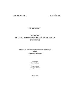 THE SENATE EL SENADO LE SÉNAT MÉXICO