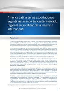 América Latina en las exportaciones argentinas