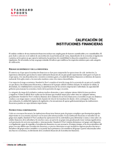 Criterios de Calificación de Instituciones Financieras