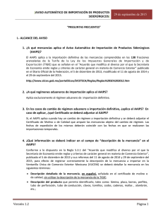 aviso automático de importación de productos siderúrgicos.