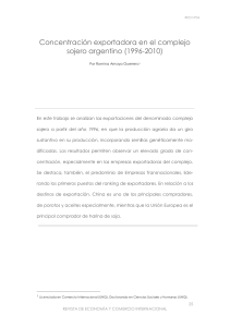 Concentración exportadora en el complejo sojero argentino (1996