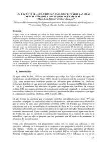¿QUÉ OCULTA EL AGUA VIRTUAL? ANÁLISIS CRÍTICO DE LAS