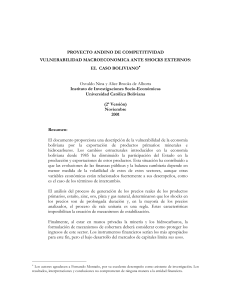Vulnerabilidad Macroeconómica ante Shocks Externos