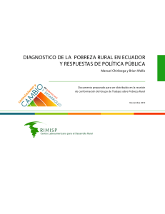 diagnostico de la pobreza rural en ecuador y respuestas de política
