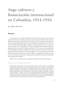 Auge cafetero y financiación internacional en Colombia, 1914-1934