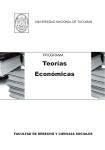 Teorías Económicas - Facultad de Derecho y Ciencias Sociales