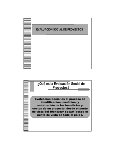 ¿Qué es la Evaluación Social de Proyectos?
