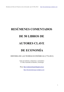 RESÚMENES COMENTADOS DE 50 LIBROS DE AUTORES
