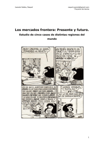 Los mercados frontera: Presente y futuro.