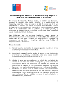 22 medidas para impulsar la productividad y ampliar la capacidad