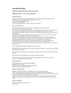 laProf. María Pía del Castillo Fecha de nacimiento: 04/01/1967