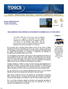 Boletín de Prensa - Instituto de Investigaciones Económicas