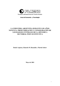 La industria argentina durante la década de los noventa