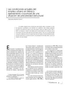 Las condiciones actuales del empleo urbano en México