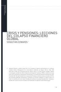 crisis y pensiones: lecciones del colapso financiero global