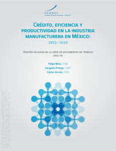 Crédito, eficiencia y productividad en la industria manufacturera en