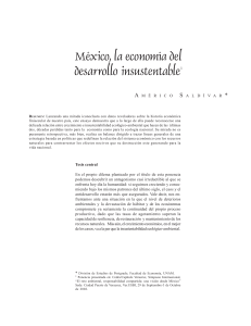 México, la economía del desarrollo insustentable