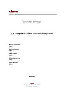 Documentos de Trabajo TCR “competitivo” y otras soluciones