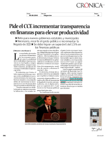 Pide el CCE incrementar transparencia