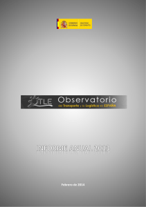 Informe anual 2013 - Observatorio del Transporte y la Logística en