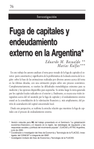 Fuga de capitales y endeudamiento externo en la Argentina*