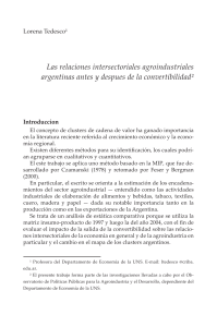 Las relaciones intersectoriales agroindustriales argentinas