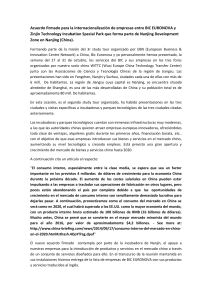 Acuerdo firmado para la internacionalizaci&oacute;n de