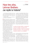 Hace tres años, Lehman Brothers: ¿se repite la historia?