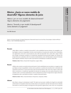 México: ¿hacia un nuevo modelo de desarrollo? Algunos elementos