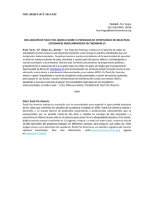 FOR IMMEDIATE RELEASE Contact: Ana