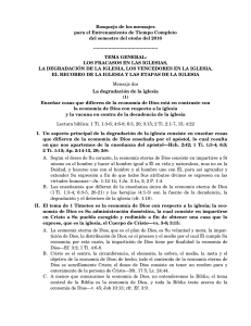 The Degradation of the Church (1) Teaching Things Different from